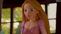 Rapunzel chupa polla por primera vez (animación)