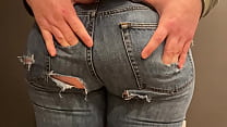 Groping Perfect Butt In Ripped Jeans