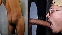 BIG UNCUT DICK  MARRIED STRAIGHT ENJOYING GLORYHOLE WHILE WIFE CALLS (FULL ON RED )