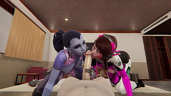 Overwatch Compilation D.VA and Widowmaker l 3d animation