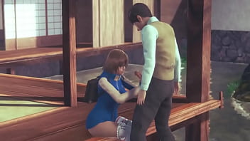 Доа дама косплей занимается сексом с мужчиной в японском доме хентай геймплей