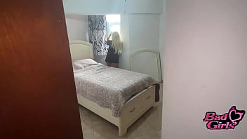 Blonde alone in her room - stepson offers her money in exchange for fucking a girl with a big ass getting her wet blonde pussy penetrated