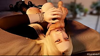 GIANTESS VORE Pompino - GIANT FEMDOM - Calda ragazza bionda succhia il cazzo di un ragazzo - Hentai 3D - Full HD MP4 1080p