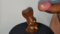 Chocolate Bunny fucked and Cum covered!