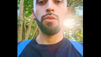 Big uncut cock latino jerking outdoors in the woods and eating his tasty cum careful not to get caught. What do you do if you find me like this?