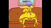 Сельма Бувье из "Симпсонов" трахается с массивным членом в ее толстую задницу