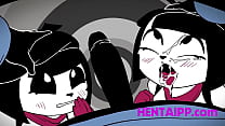 Mime e Dash chupam o mesmo pau em sexo a três - animação Hentai sem censura