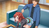 step Brother gets a boner when step Sister sits on him - Hentai [Subtitled]