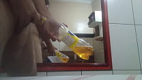 Pissing in a bottle