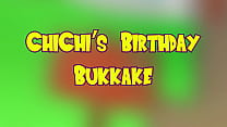 DragonBall хентай - буккаке на день рождения Чичи