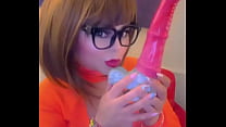 Bebenice97 Dress Up as Velma gets a Scooby snack surprise