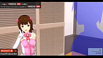 Unzensierte erotische Anime-ASMR-Stimme, die 3P mit Idol auf der Bühne die Ohren leckt