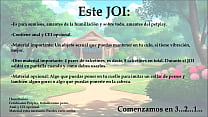JOI in Spanish for sex slaves. Transformation into a puppy.
