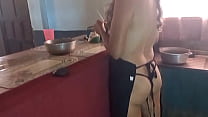 cooking at my brother-in-law&#039_s house and ended up giving a hot blowjob