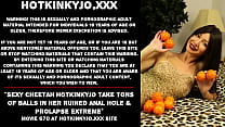 Sexy cheetah Hotkinkyjo take tons of balls in her ruined anal hole &amp_ prolapse extreme