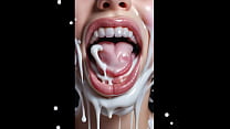 80 cum soaked Gokkun Bukkake Cum licking facials &amp_ Split Tongues