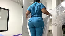 Oiled big ass patient recorded in office