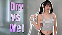 [4K] How See Through is It? Transparent No Bra Wet vs Dry Try on Haul