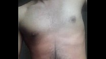 Hot horny man stripping and teasing